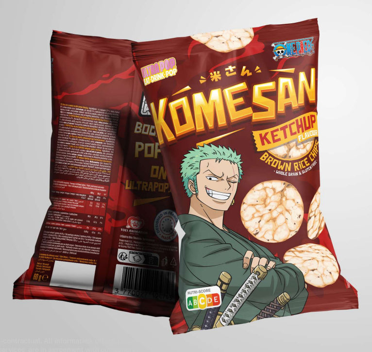 Komesan One Piece - Zoro - Chips de riz complet goût ketchup