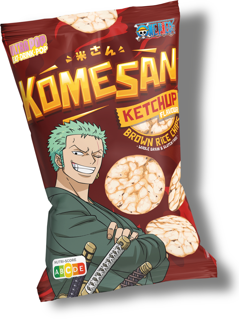 Komesan One Piece - Zoro - Chips de riz complet goût ketchup