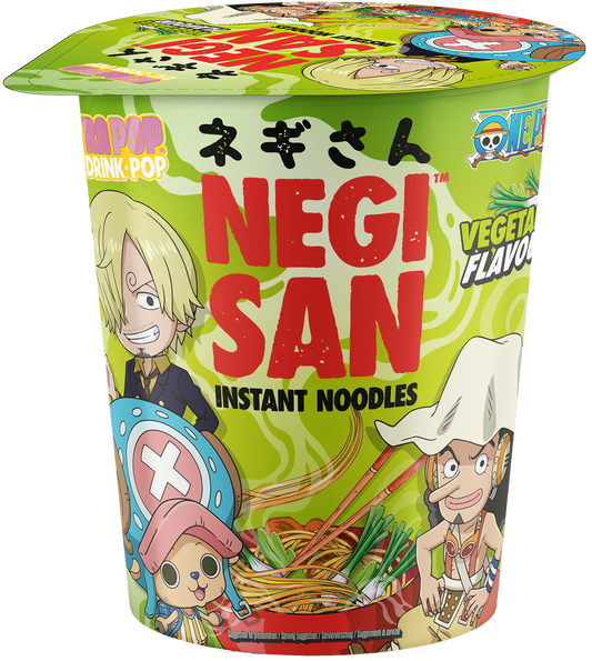 Negisan Cup Noodle One Piece - Sanji / Usopp / Chopper - Instant Noodles saveur légumes
