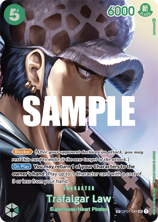 OP01-047 SP ENG Trafalgar Law (Parallèle) Carte personnage Spéciale