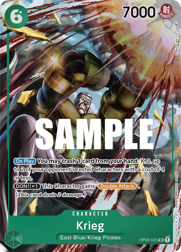 OP03-025 SR ENG Krieg (Parallèle) Carte personnage super rare