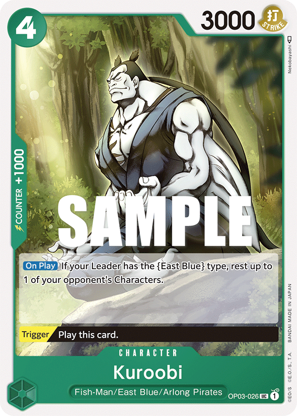 OP03-026 UC ENG Kuroobi Carte personnage uncommon