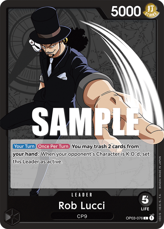 OP03-076 L ENG Rob Lucci Carte leader