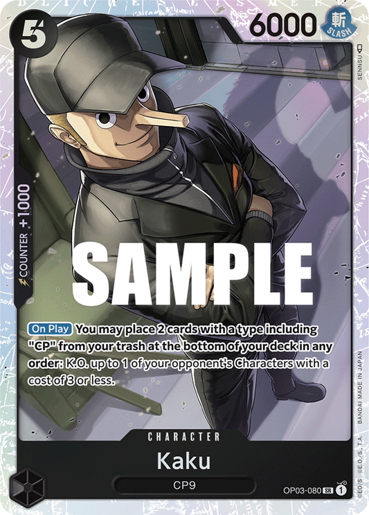 OP03-080 SR ENG Kaku Carte personnage super rare
