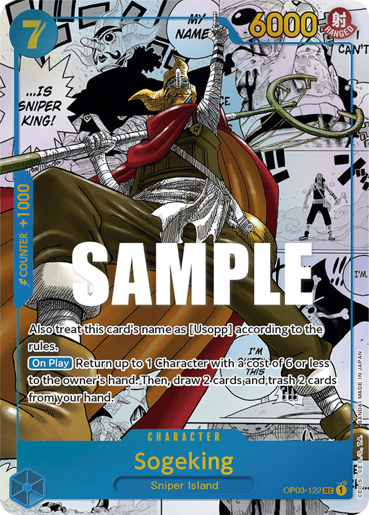 OP03-122 SEC ENG Sogeking (Parallèle Manga background) Carte personnage secret rare