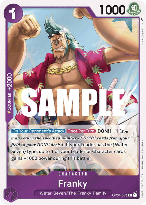 OP04-063 R ENG Franky Carte personnage rare
