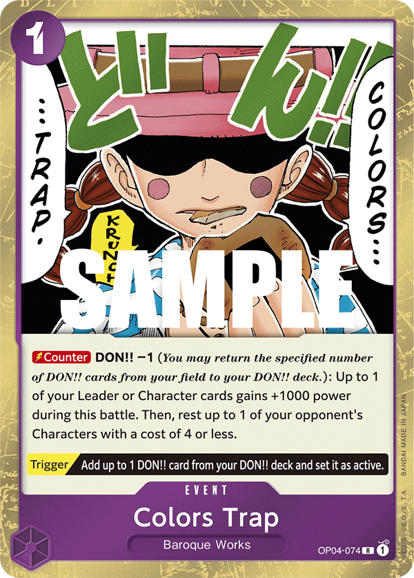 OP04-074 R ENG Colors Trap Carte évènement rare