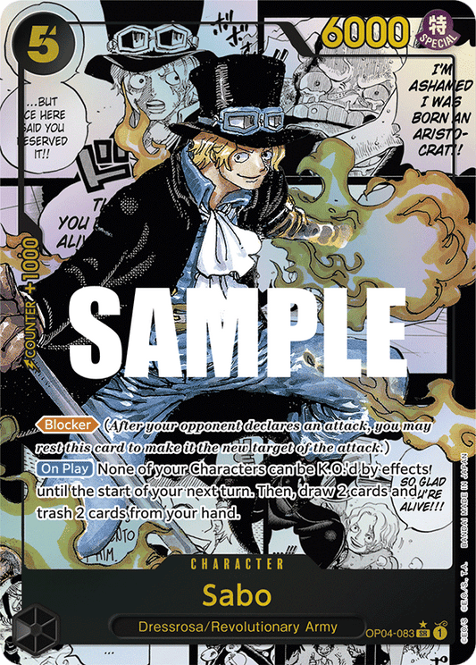 OP04-083 SR ENG Sabo (Parallèle Manga) Carte personnage super rare