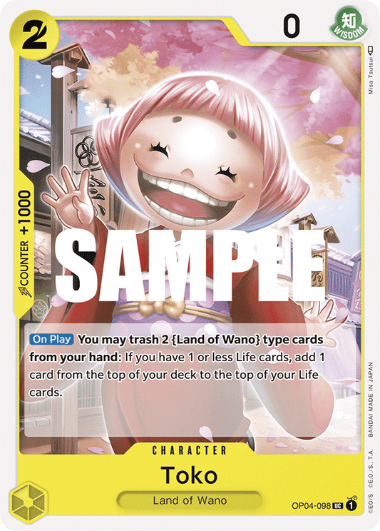 OP04-098 UC ENG Toko Carte personnage uncommon