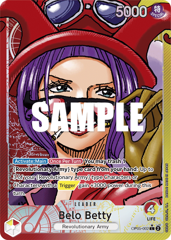 OP05-002 L ENG Belo Betty Carte leader (Parallèle)