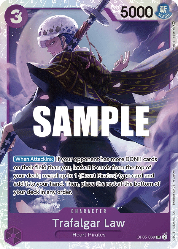 OP05-069 SR ENG Trafalgar Law Carte personnage super rare