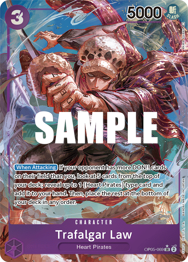 OP05-069 SR ENG Trafalgar Law Carte personnage super rare (Parallèle)