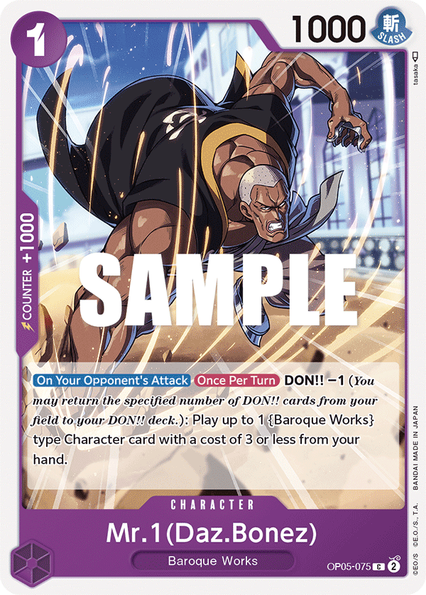 OP05-075 C ENG Mr.1 (Daz Bonez) Carte personnage commune
