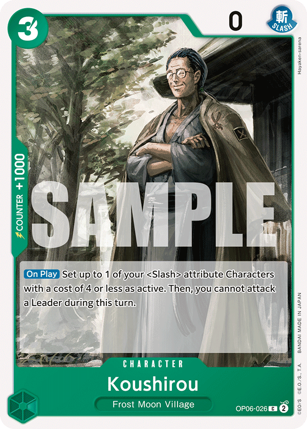 OP06-026 C ENG Koushirou Carte personnage commune