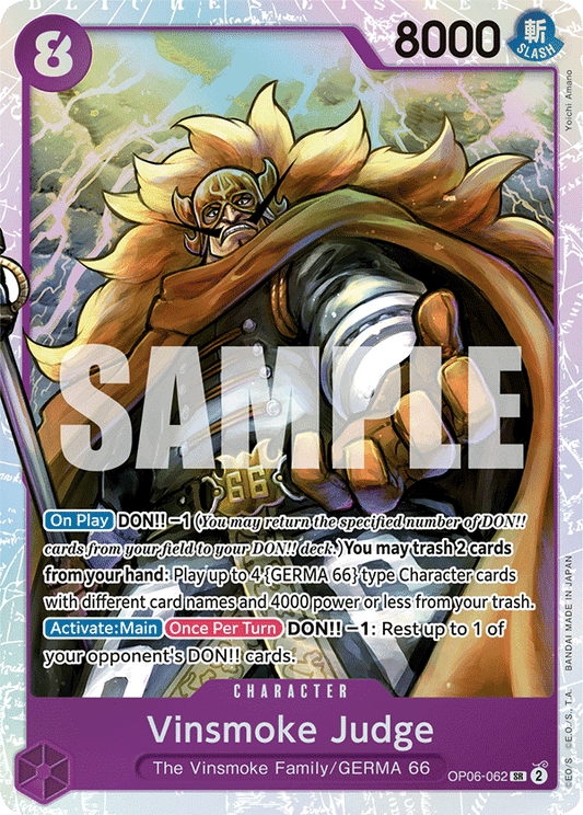OP06-062 SR ENG Vinsmoke Judge Carte personnage super rare