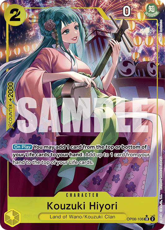 OP06-106 SR ENG Kouzuki Hiyori (Parallèle) Carte personnage super rare