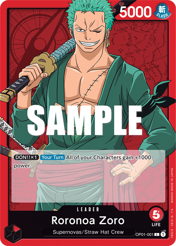 OP01-001 L ENG Roronoa Zoro Carte leader
