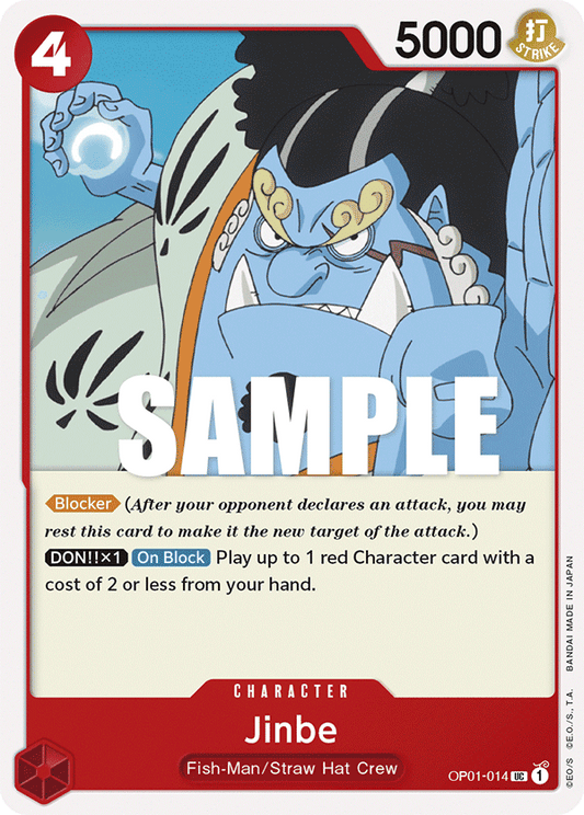 OP01-014 UC ENG Jinbe Carte personnage uncommon