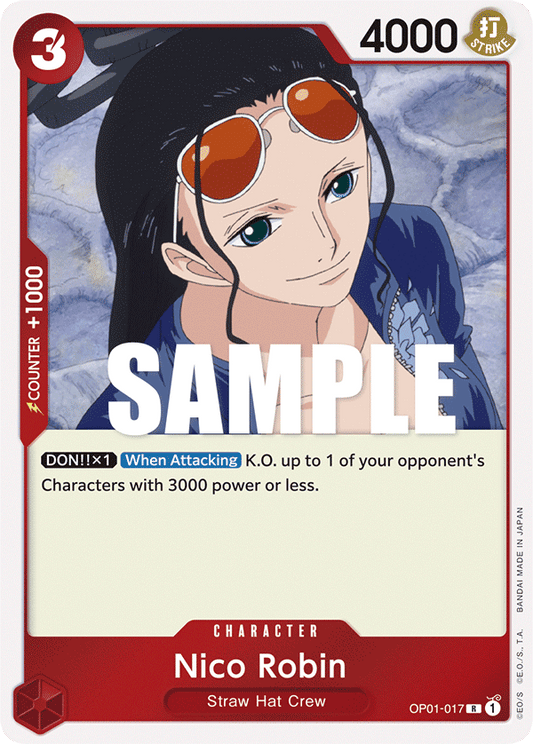 OP01-017 R ENG Nico Robin Carte personnage rare