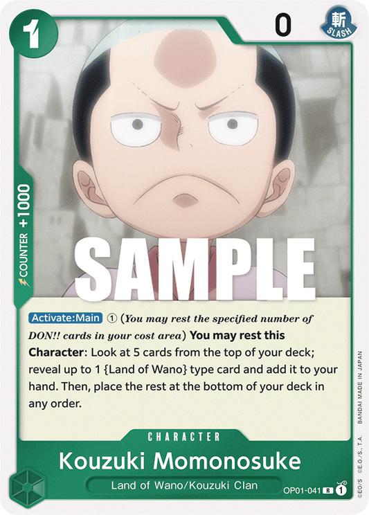 OP01-041 R ENG Kouzuki Momonosuke Carte personnage rare