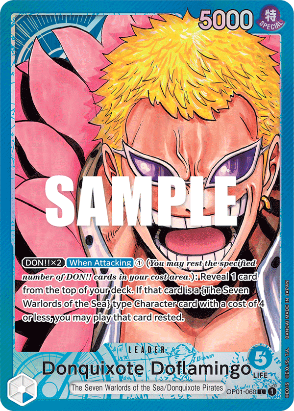 OP01-060 L ENG Donquixote Doflamingo Parallèle Carte leader