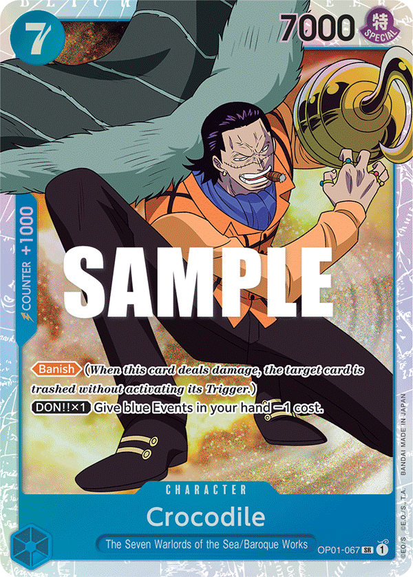 Sir Crocodile SR OP01-067 Parallel Japanese ONE PIECE Card Game Sir Crocodile SR OP01-067 Parallel Japanese ONE PIECE Card Game