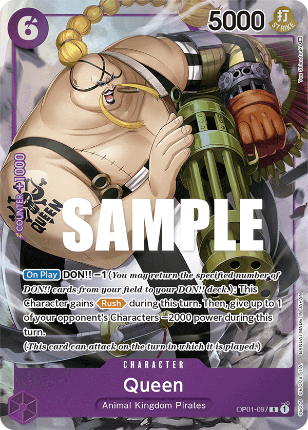 OP01-097 R ENG Queen Parallèle Carte personnage rare