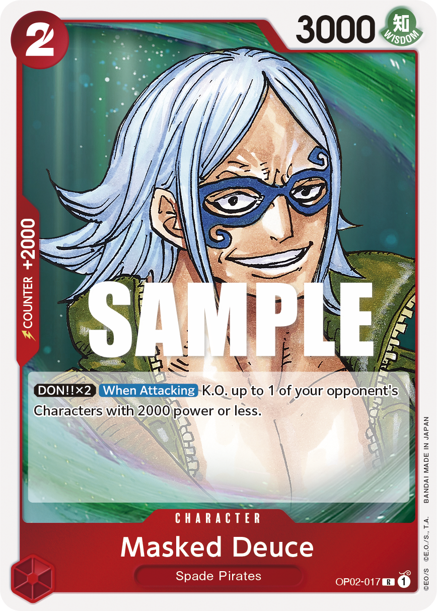 OP02-017 R ENG Masked Deuce Carte personnage rare