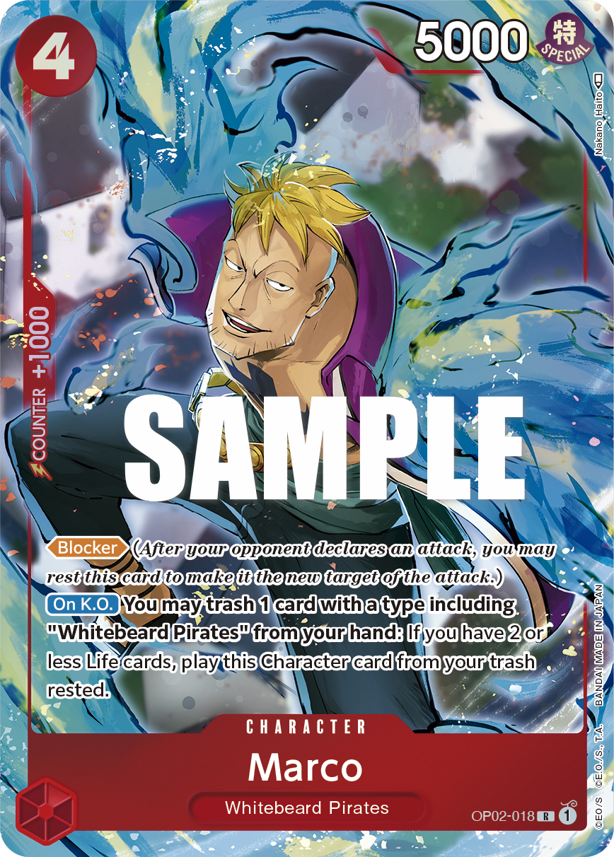 OP02-018 R ENG Marco Parallèle Carte personnage rare