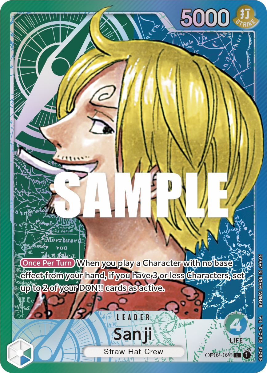 OP02-026 L ENG Sanji Parallèle Carte leader