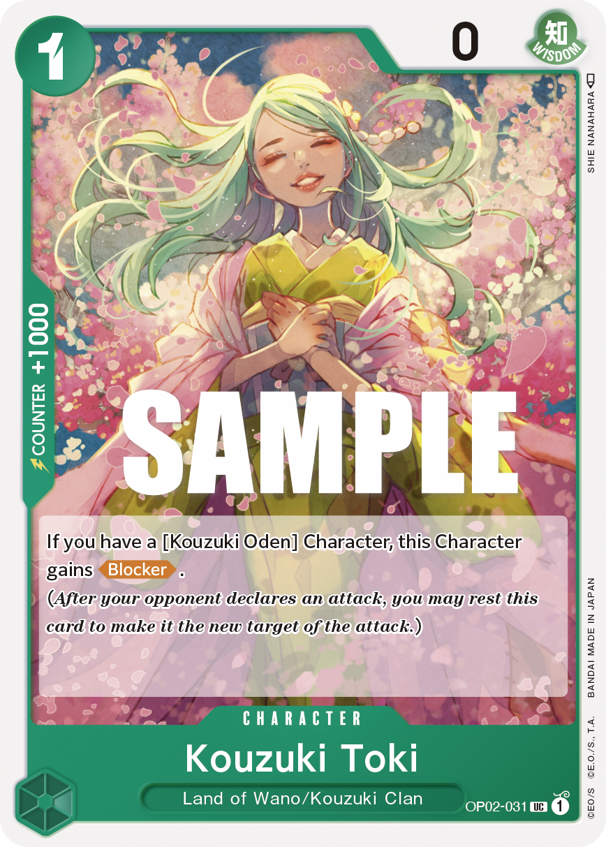 OP02-031 UC ENG Kouzuki Toki Carte personnage uncommon