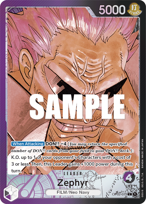 OP02-072 L ENG Zephyr Parallèle Carte leader