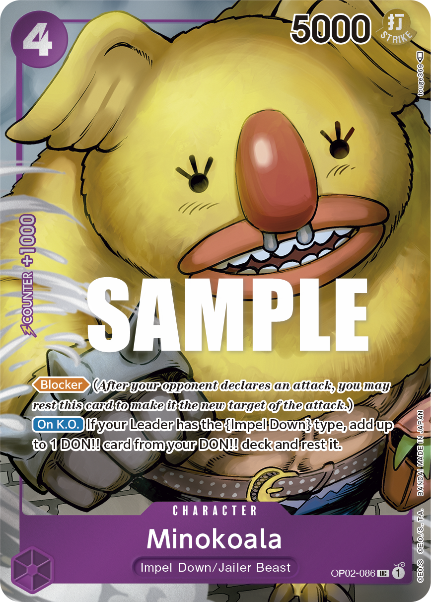 OP02-086 UC ENG Minokoala Parallèle Carte personnage uncommon