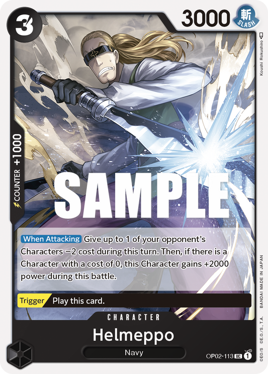 OP02-113 UC ENG Helmeppo Carte personnage uncommon