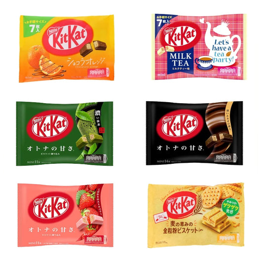 Lot des 6 goûts de KitKat mini japonais