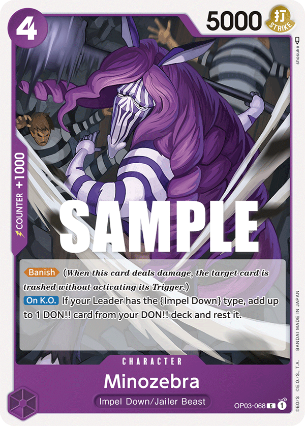 OP03-068 C ENG Minozebra Carte personnage commune