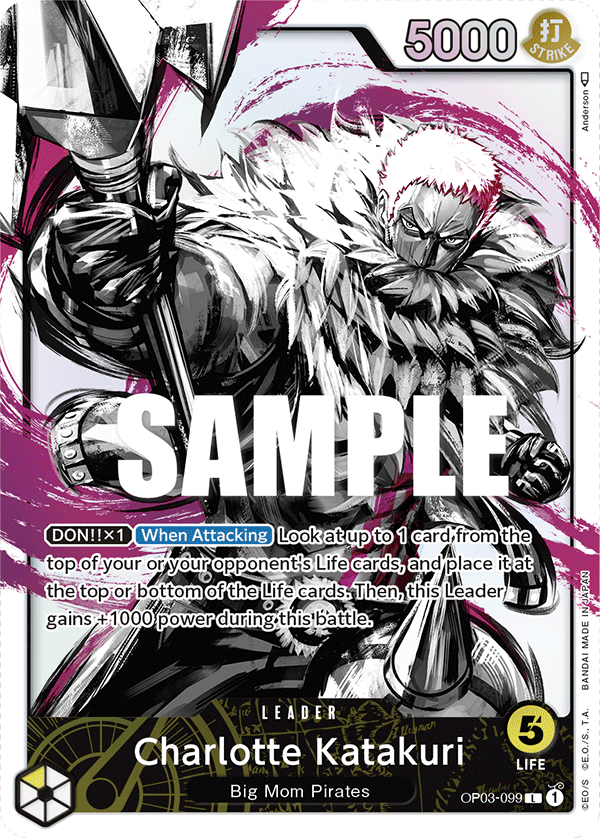 OP03-099 L ENG Charlotte Katakuri (Parallèle) Carte leader