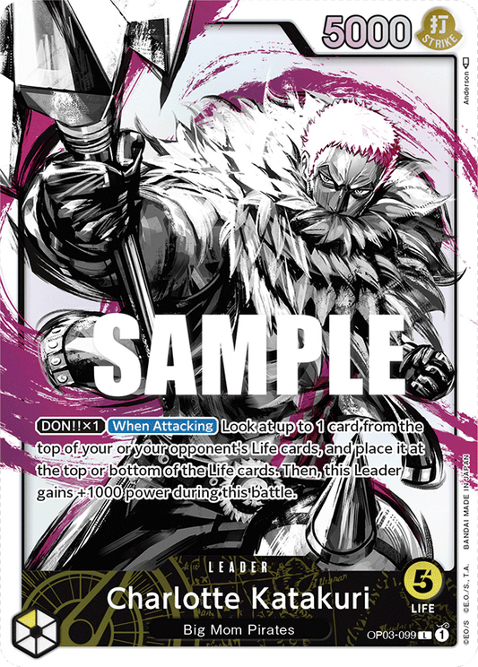 OP03-099 L ENG Charlotte Katakuri (Parallèle) Carte leader