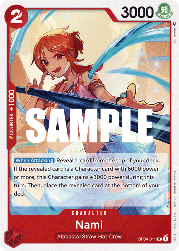 OP04-011 C ENG Nami Carte personnage commune