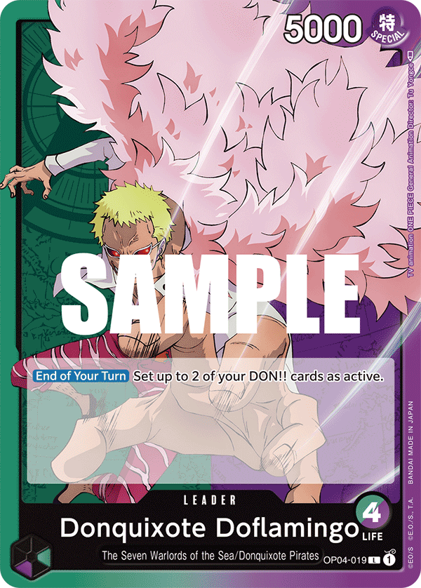 OP04-019 L ENG Donquixote Doflamingo Carte leader