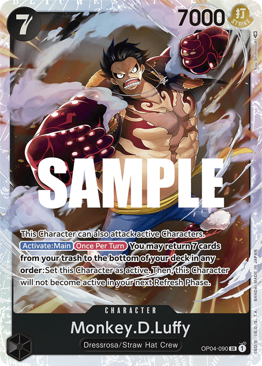 OP04-090 SR ENG Monkey D. Luffy Carte personnage super rare