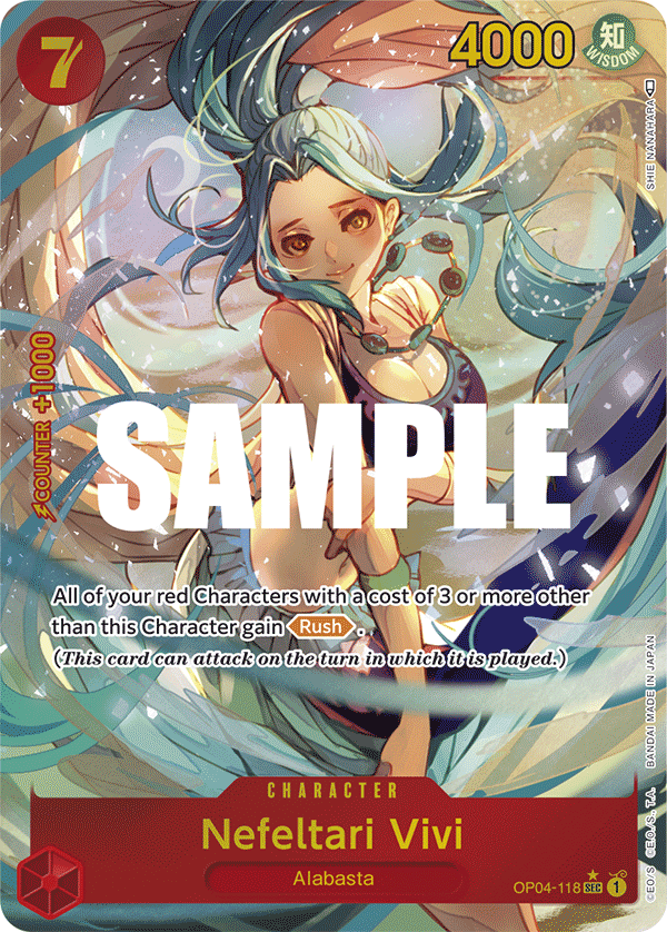 OP04-118 SEC ENG Nefeltari Vivi (Parallèle) Carte personnage secret rare