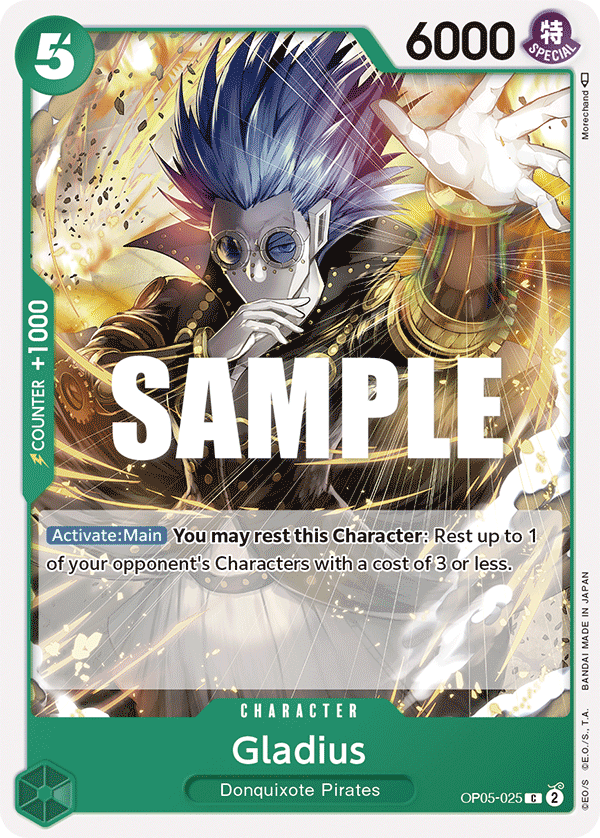 OP05-025 C ENG Gladius Carte personnage commune