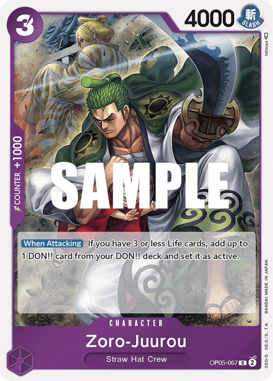 OP05-067 R ENG Zoro-Juurou Carte personnage rare