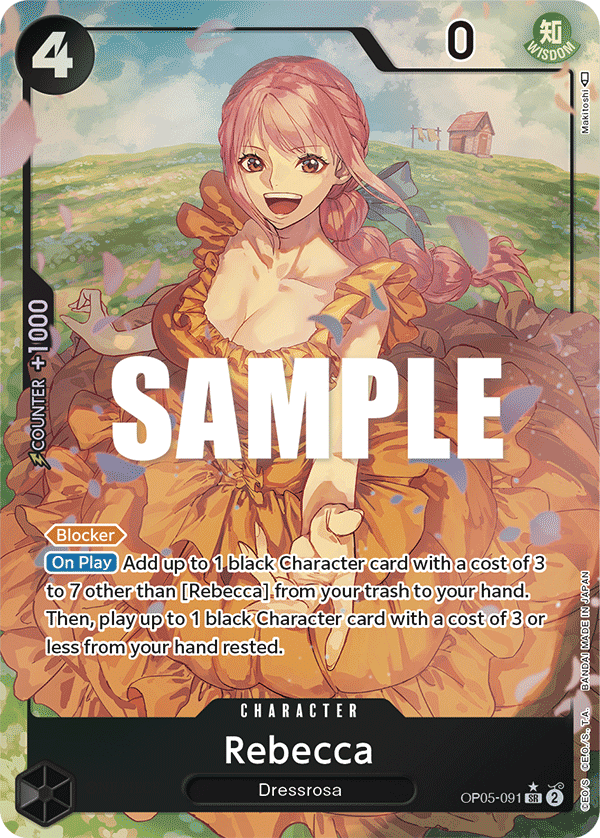 OP05-091 SR ENG Rebecca Carte personnage super rare (Parallèle)