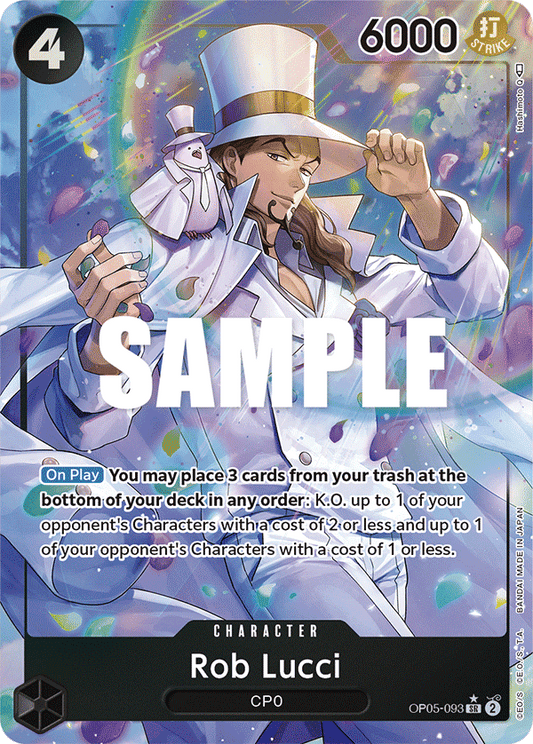 OP05-093 SR ENG Rob Lucci Carte personnage super rare (Parallèle)