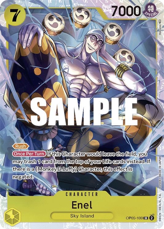 OP05-100 SR ENG Enel Carte personnage super rare