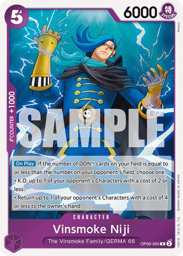 OP06-065 R ENG Vinsmoke Niji Carte personnage rare