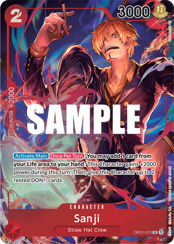 OP01-013 R ENG Sanji Parallèle Carte personnage rare