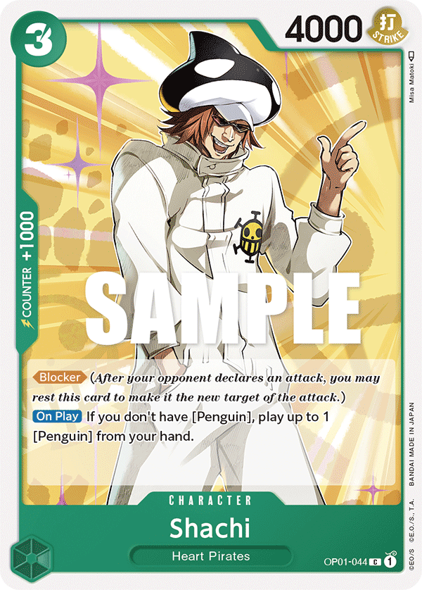 OP01-044 C ENG Shachi Carte personnage commune